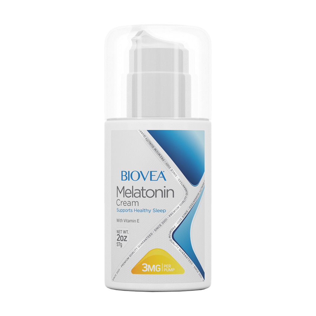 biovea melatonin cream packaging packshot front cover