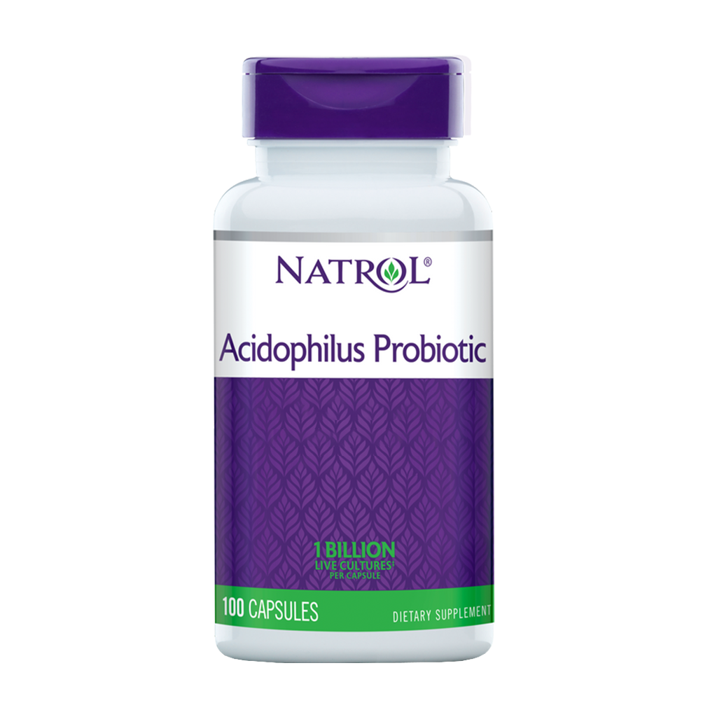 Natrol Acidophilus 100mg Capsules 100ct Front1