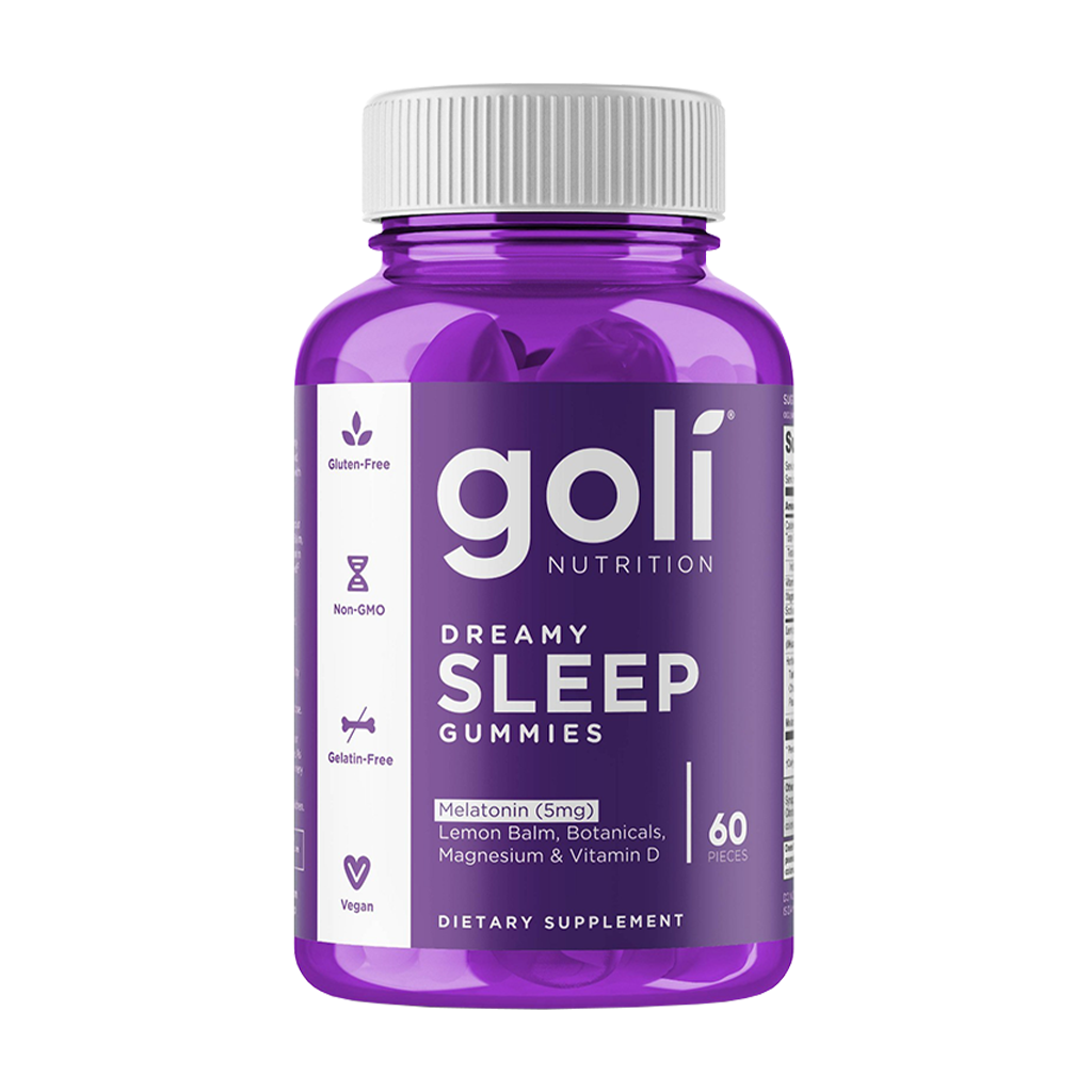 goli nutrition dreamy sleep gummies 60 gummies packshot front