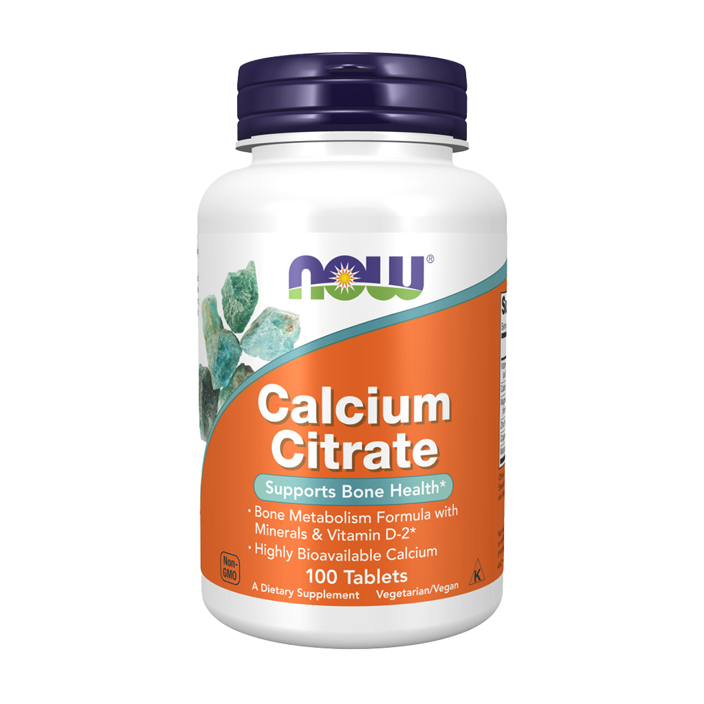 now foods calcium citrate 100 tablets front cover