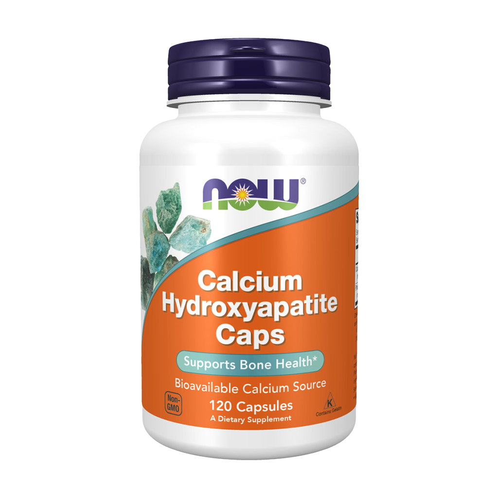 now foods calcium hydroxypatite 120 capsules front cover