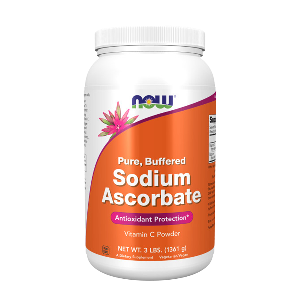 now foods sodium ascorbate powder 1361g front cover