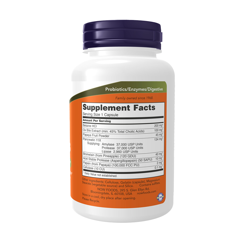 now foods super enzymes 90 capsules back