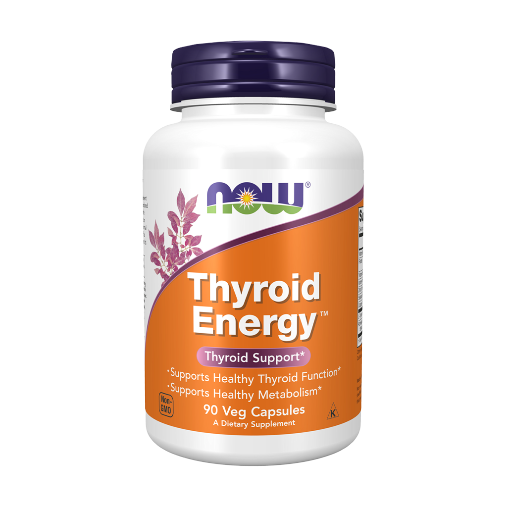 now foods thyroid energy 90 vegetarian capsules front