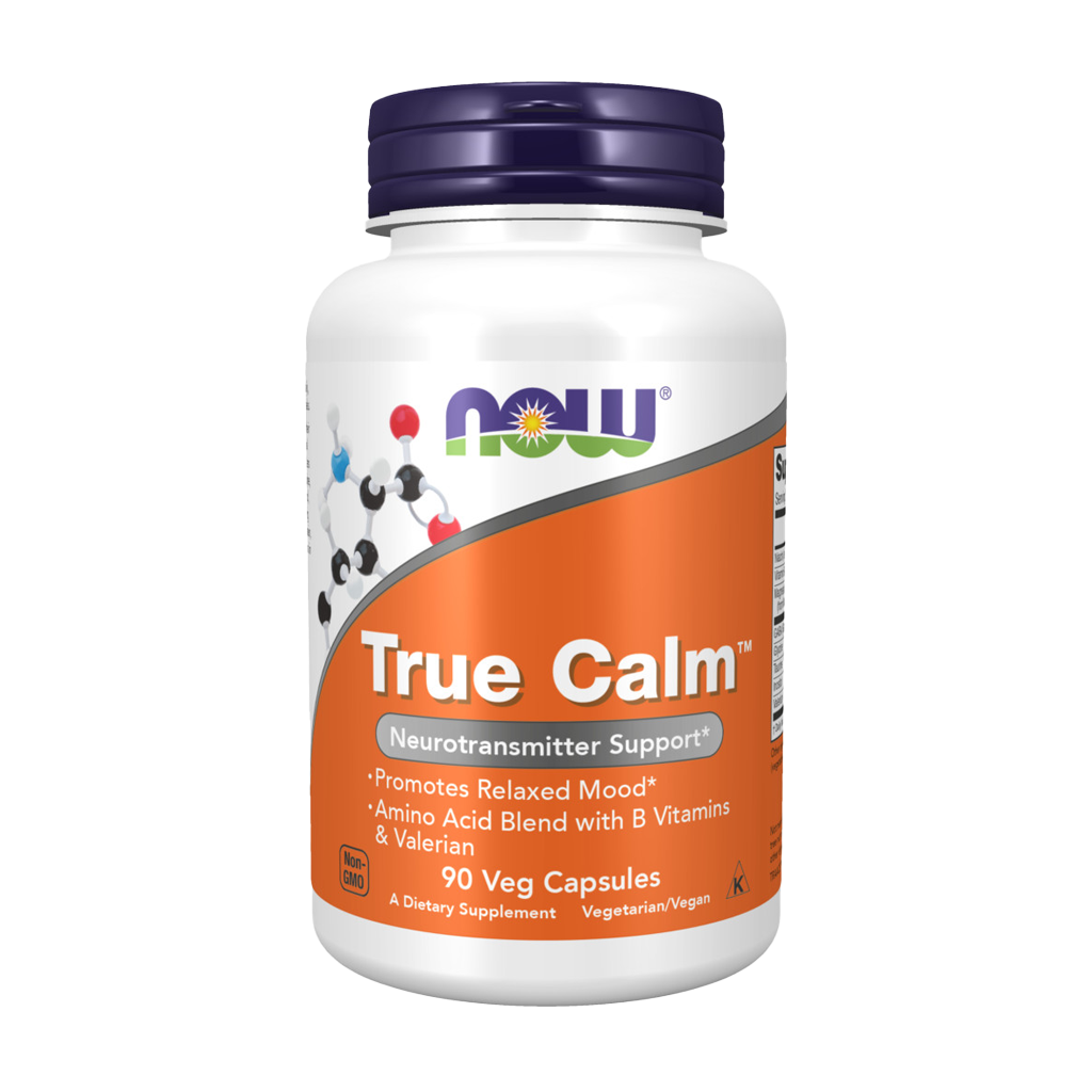 now foods true calm 90 capsules front