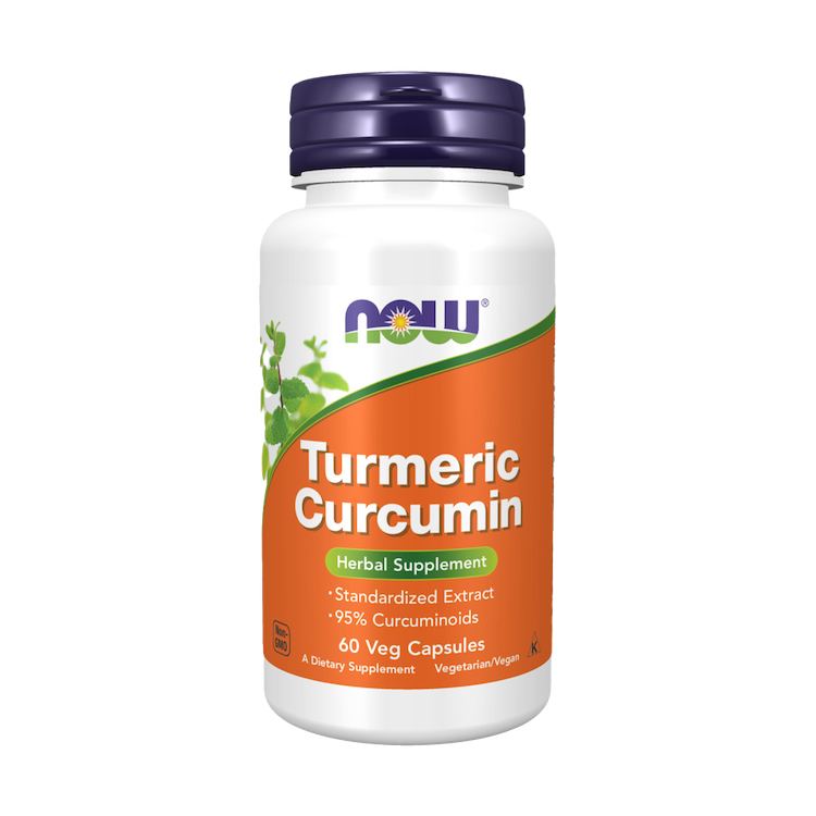 now foods turmeric curcumin 60 capsules front cover