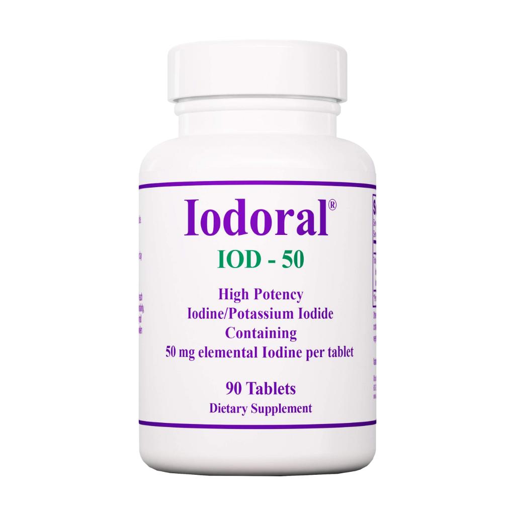 Iodoral 50 mg Iodine 90 tablets front.