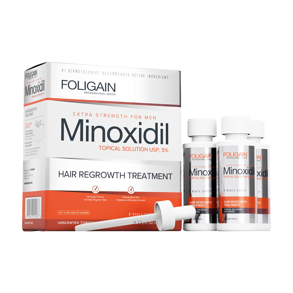 foligain minoxidil 5 hair regrowth topical solution for men 180ml 1