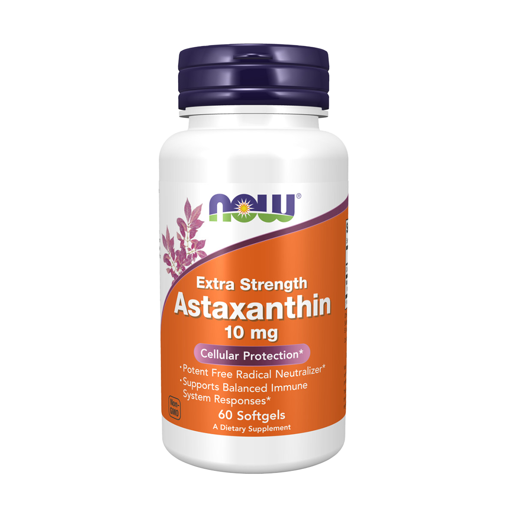 NOW Foods Astaxanthine 10 mg front