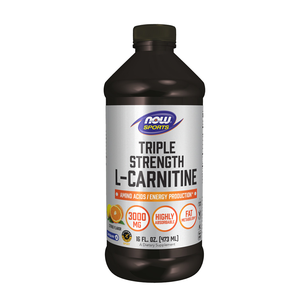 NOW Foods L-Carnitine Liquid 3000 mg (473 ml.) Front cover