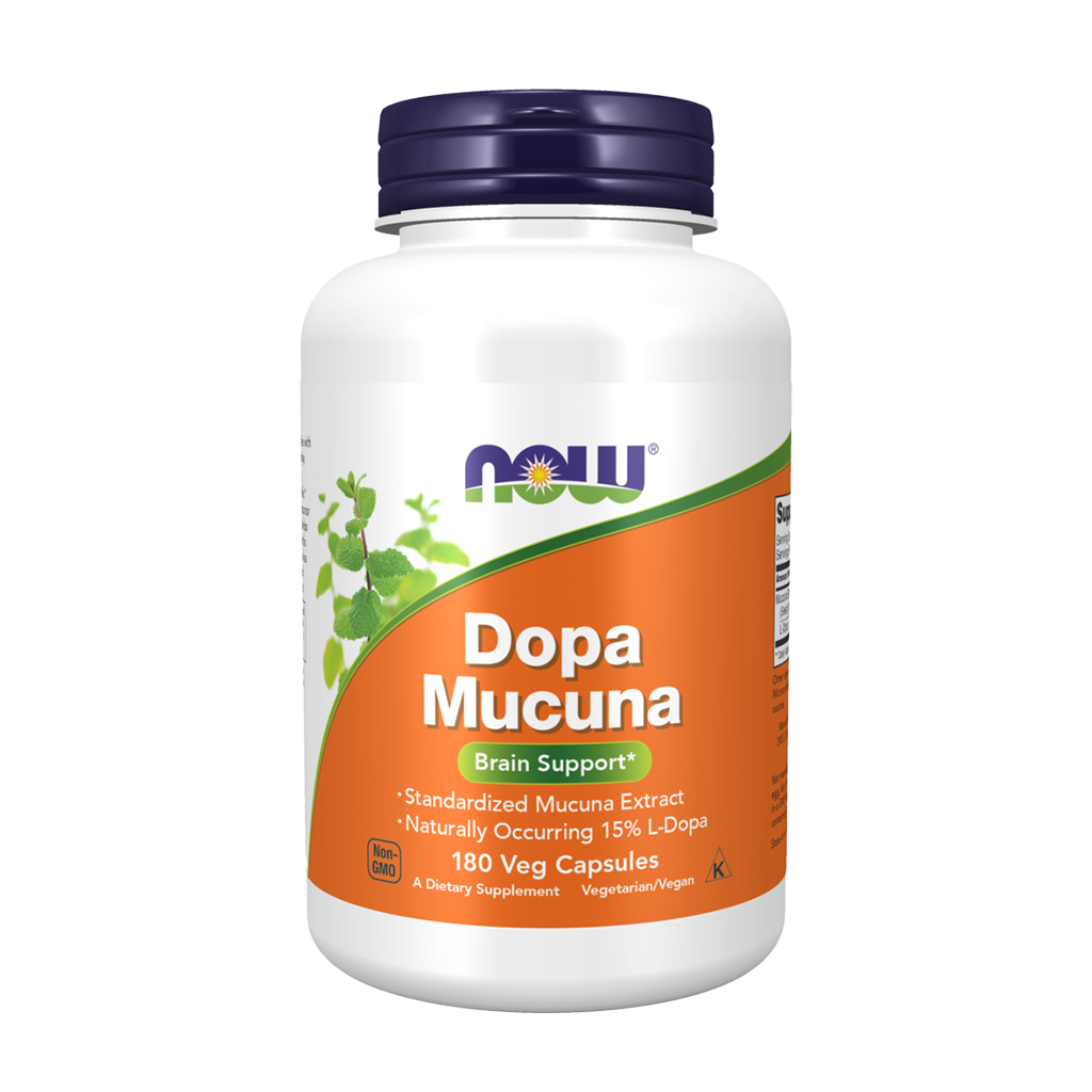 NOW Foods Dopa Mucuna 180 capsules voorkant
