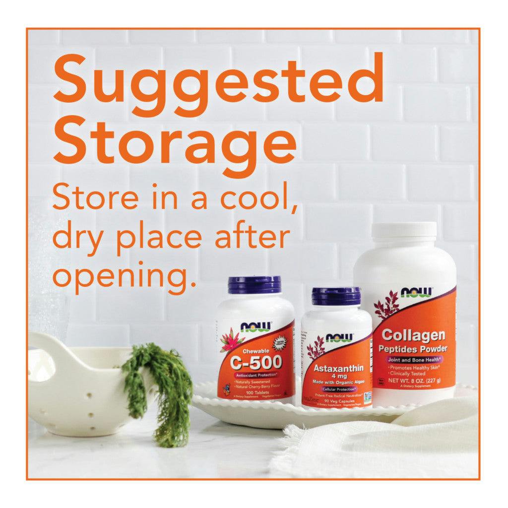 NOW Foods Glucosamine & MSM vegetarian capsules recommended storage