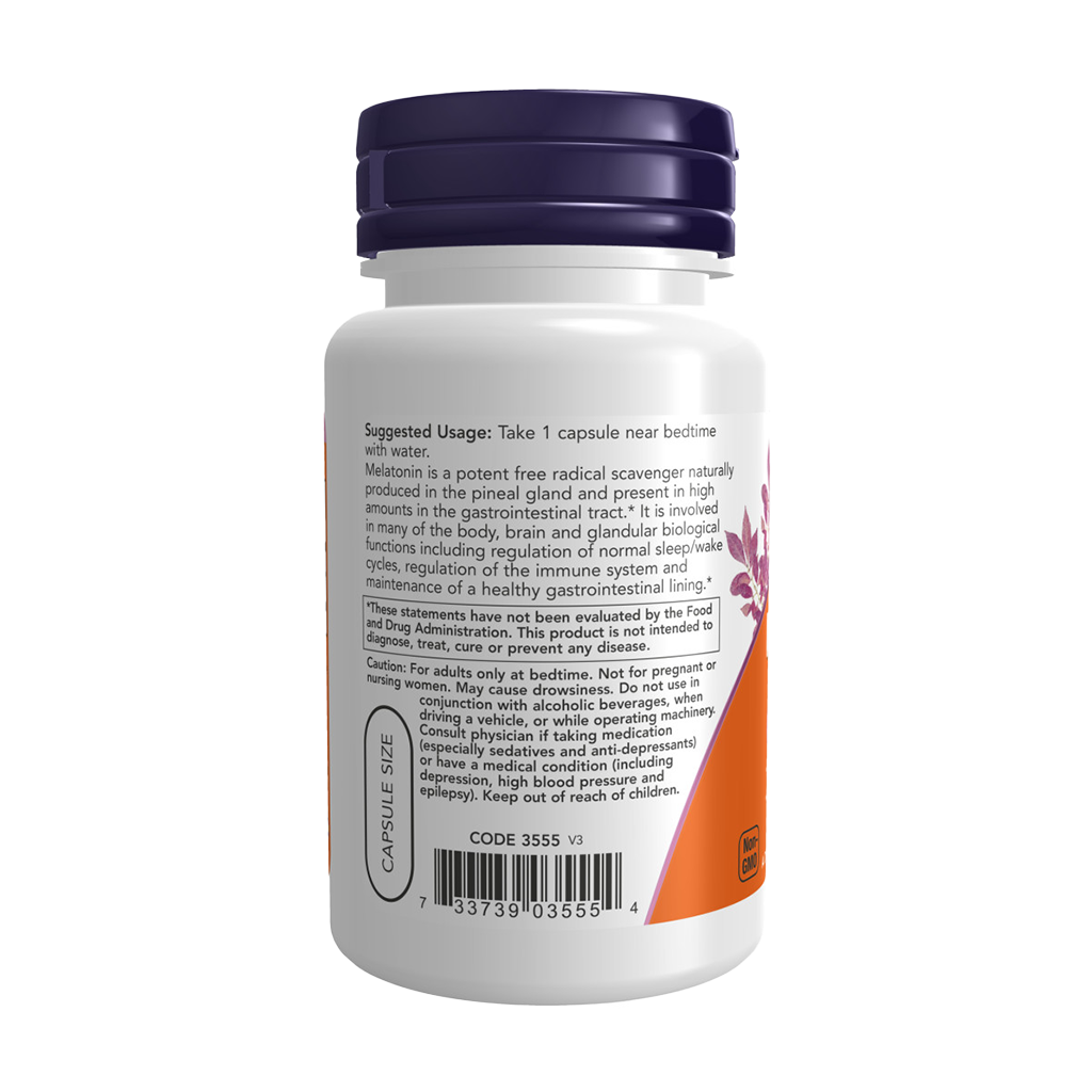 NOW Foods Melatonin 5 mg (60 capsules) Side