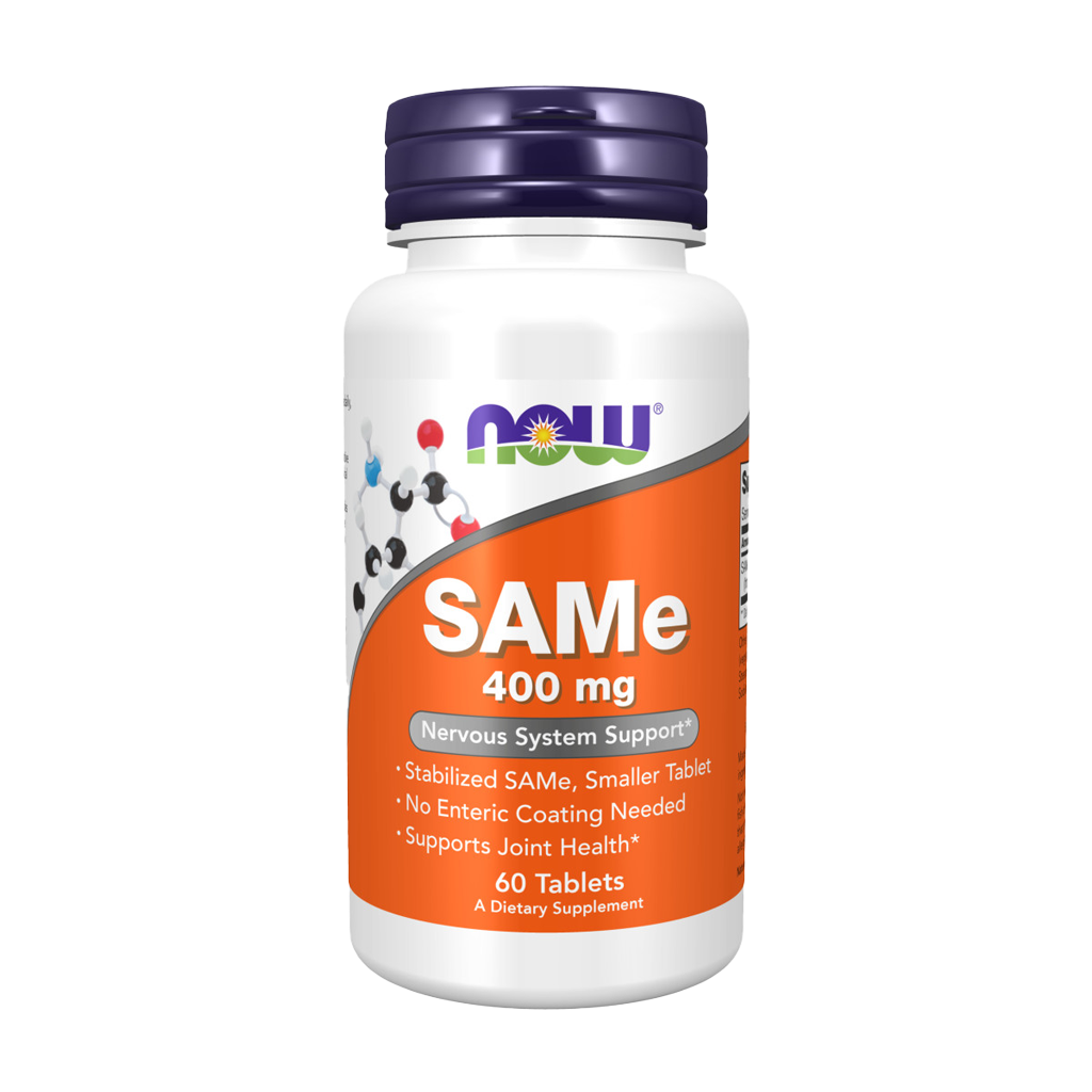 NOW Foods SAMe S-Adenosyl L-Methionine 400 mg 60 tablets Front cover
