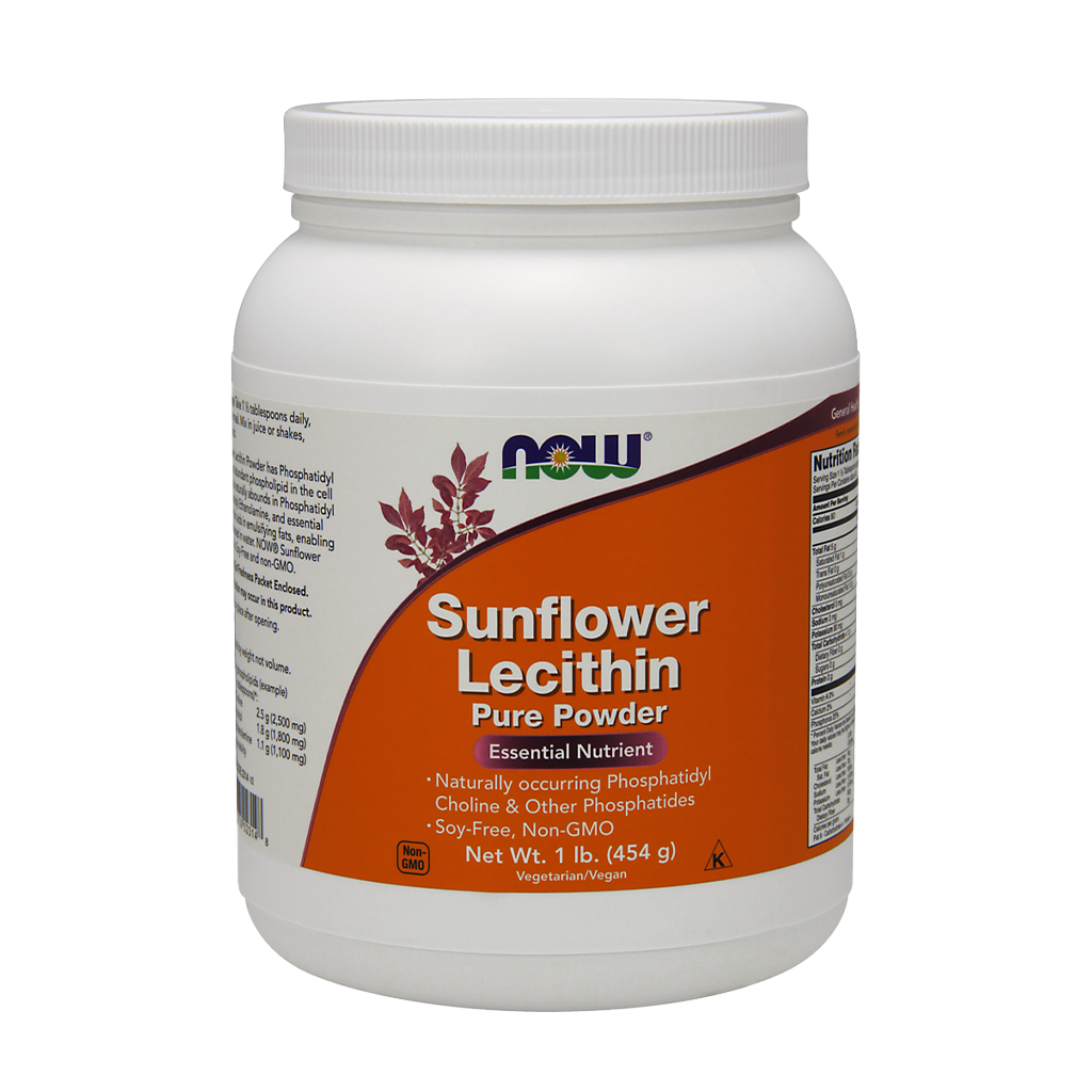 NOW Foods Sunflower Lecithin Pure Powder Can Front